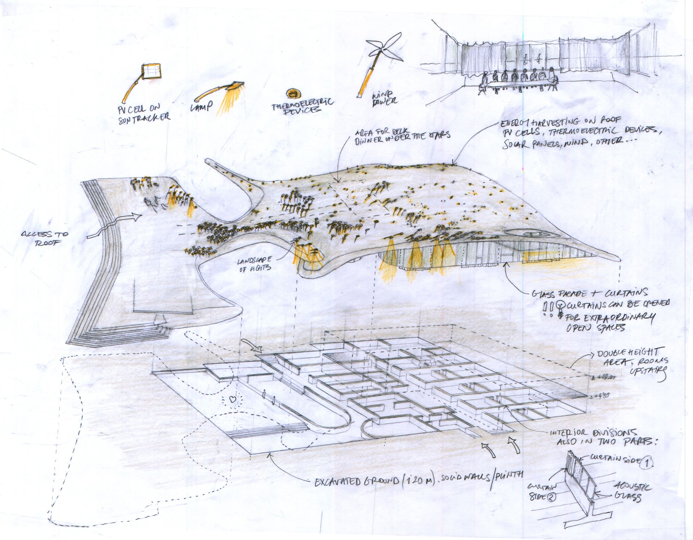 The Storm of Gold Dust Villa, Concept sketch