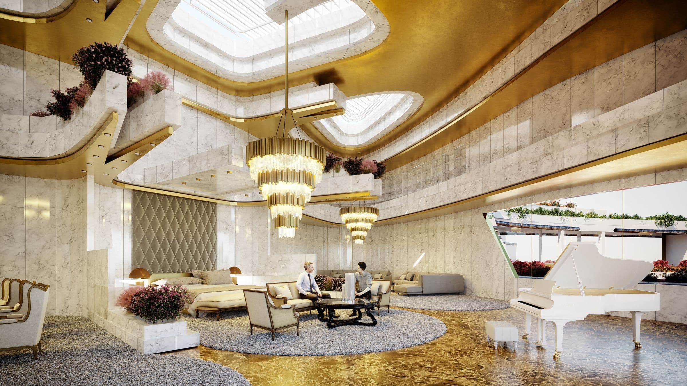 The Hanging Gardens Villa, Main hall