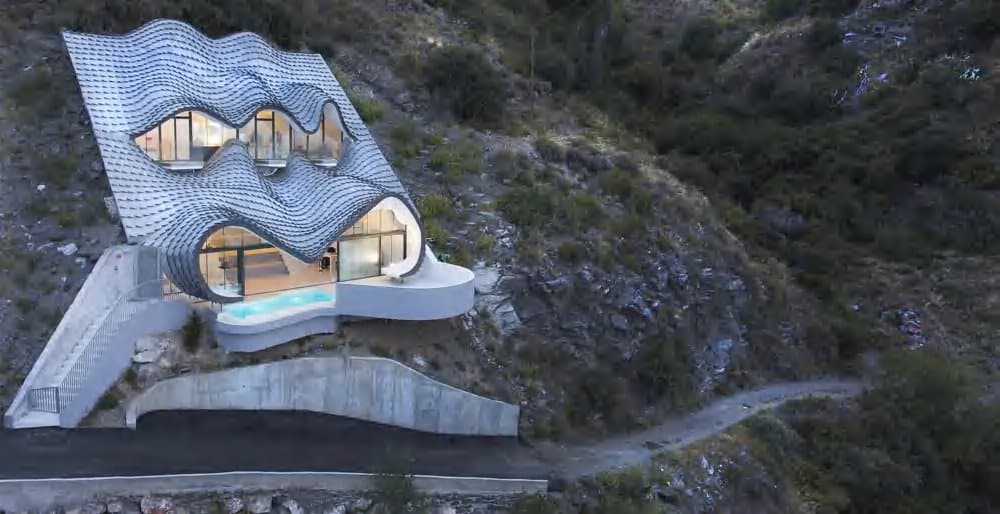 House on the Cliff, From the hillside