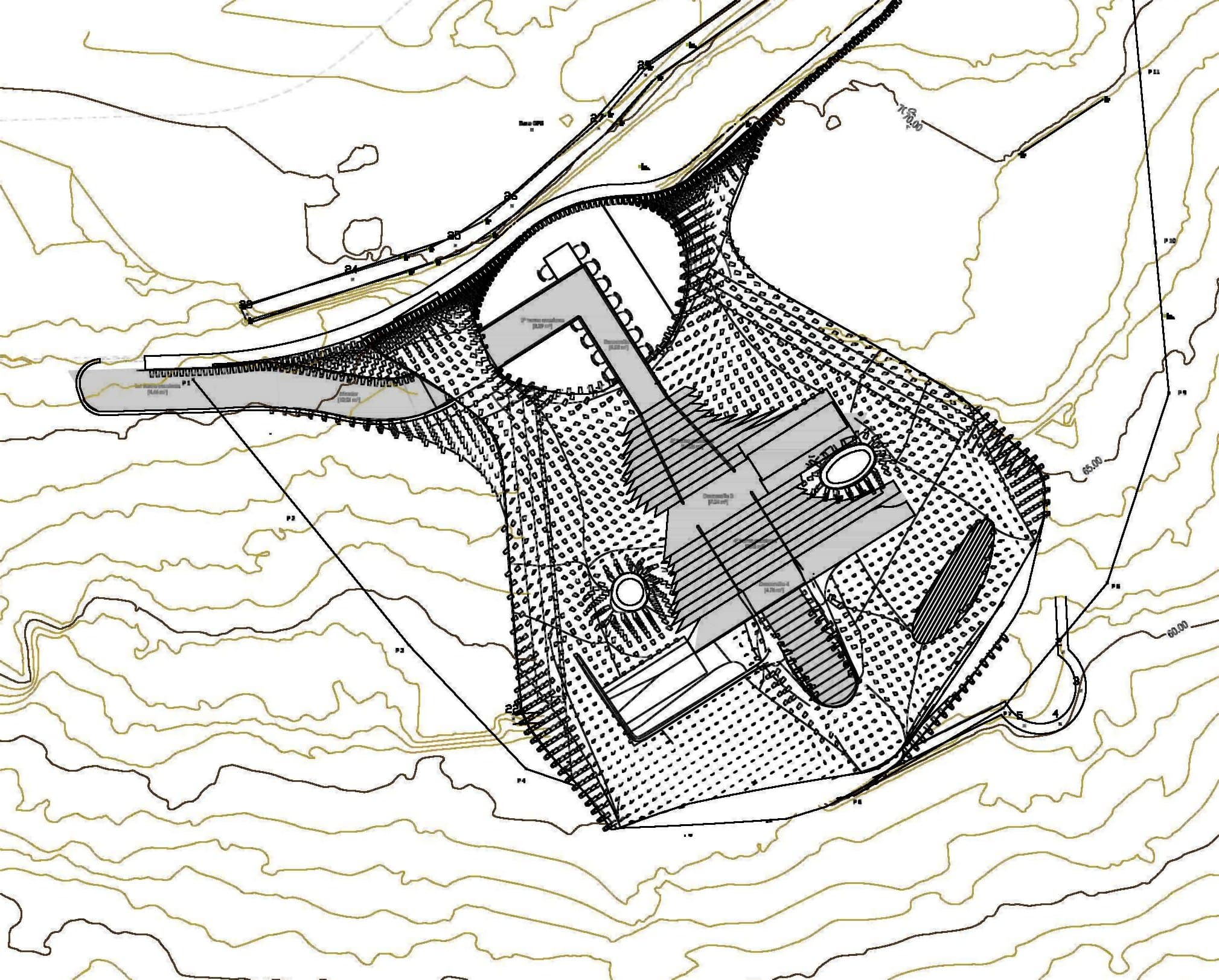 House on the Cliff II, Roof plan