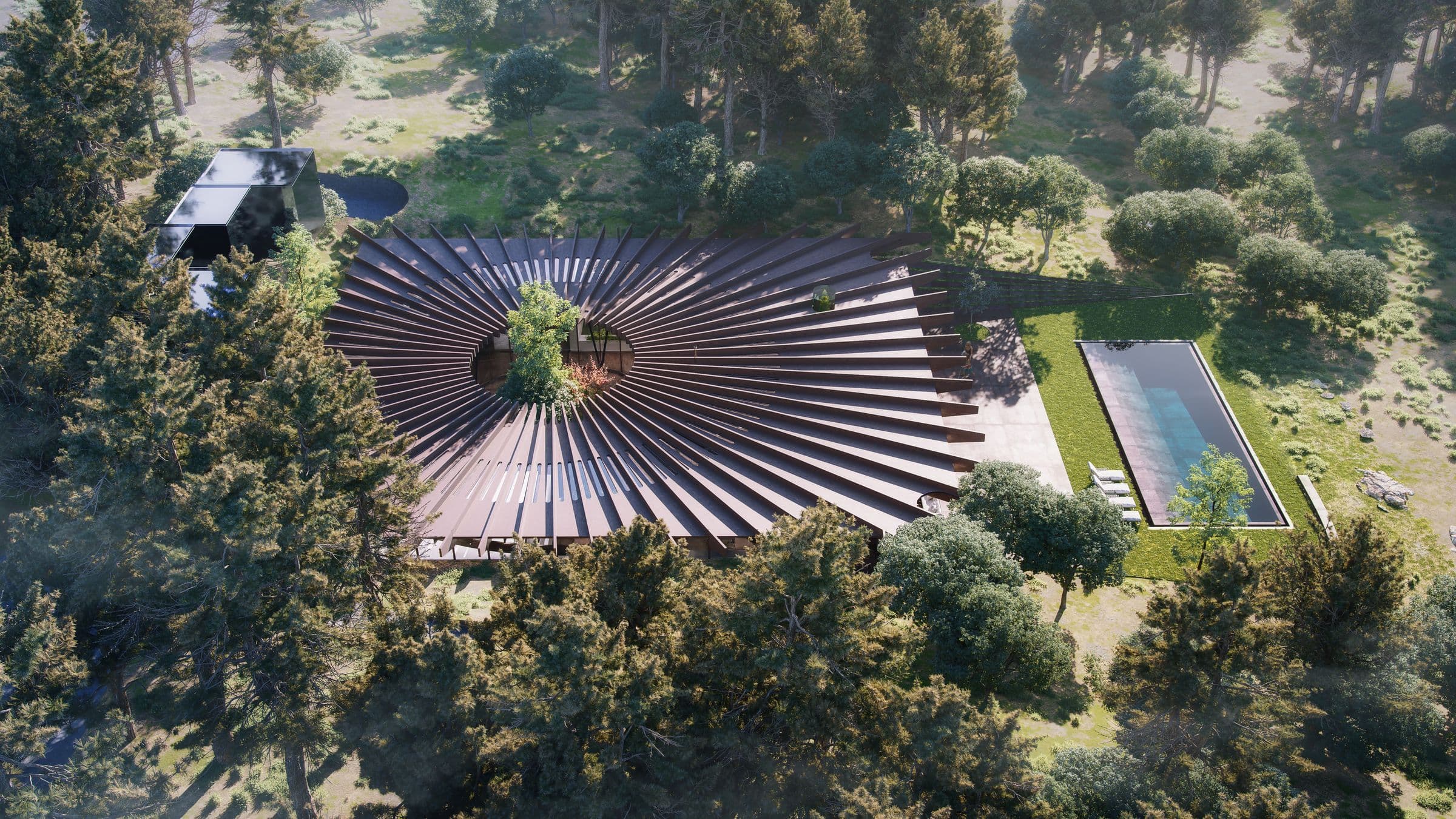 House in La Moraleja I, Aerial view of the roof